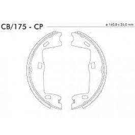 Sapata com Lona - CB-175 CP ( Freio de Mão).