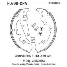 Sapata com Lona - FD/98-CPA - Fras-le 