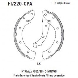 Sapata com Lona Traseira - FI/220-CPA - Fras-le