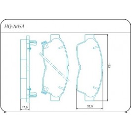 Pastilha Dianteira de Freio - Bendix - HQ-2105A 