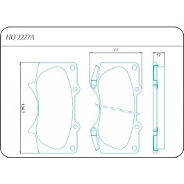 Pastilha Dianteira de Freio - Bendix - HQ-2227A 