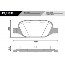 Pastilha Traseira de Freio - Fras-le - PD/1331