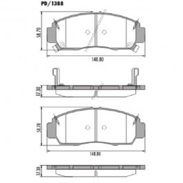 Pastilha Dianteira de Freio - Fras-le - PD/1388