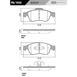 Pastilha Dianteira de Freio - Fras-le - PD/1422
