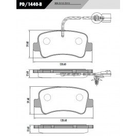 Pastilha Traseira de Freio - Fras-le - PD/1440-B 