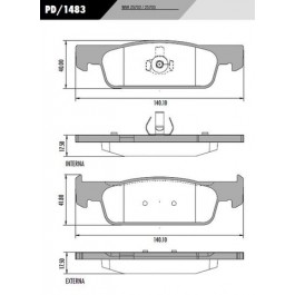 Pastilha Dianteira de Freio - Fras-le - PD/1483