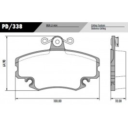 Pastilha Dianteira de freio - Fras-le - PD/338
