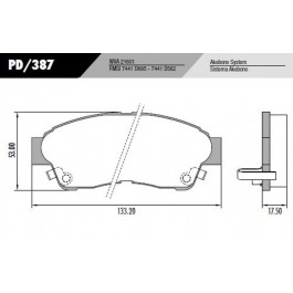 Pastilha Dianteira de Freio - Fras-le - PD/387