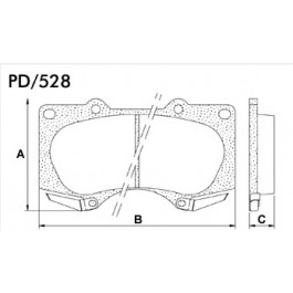 Pastilha Dianteira de Freio - Fras-le - PD/528 - Jogo