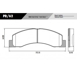 Pastilha Dianteira e Traseira de Freio - Fras-le - PD/62 NA