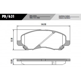 Pastilha Dianteira de Freio - Fras-le - PD/63