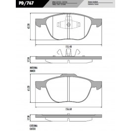 Pastilha Dianteira de Freio - Fras-le - PD/767