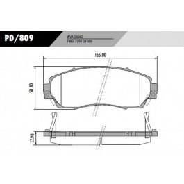 Pastilha Dianteira de Freio - Fras-le - PD/809
