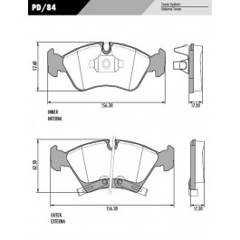 Pastilha Dianteira de Freio - Fras-le - PD/84