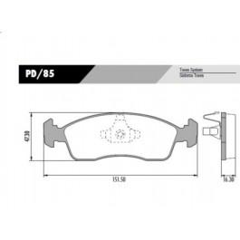 Pastilha Dianteira de Freio - Fras-le - PD/85