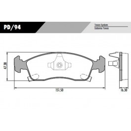 Pastilha Dianteira de Freio - Fras-le - PD/94