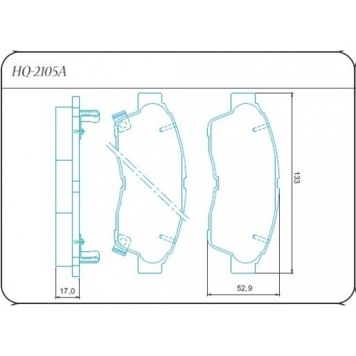 Pastilha Dianteira de Freio - Bendix - HQ-2105A 