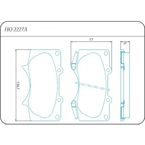 Pastilha Dianteira de Freio - Bendix - HQ-2227A 