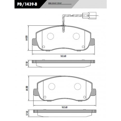 Pastilha Dianteira de Freio - Fras-le - PD/1439-B