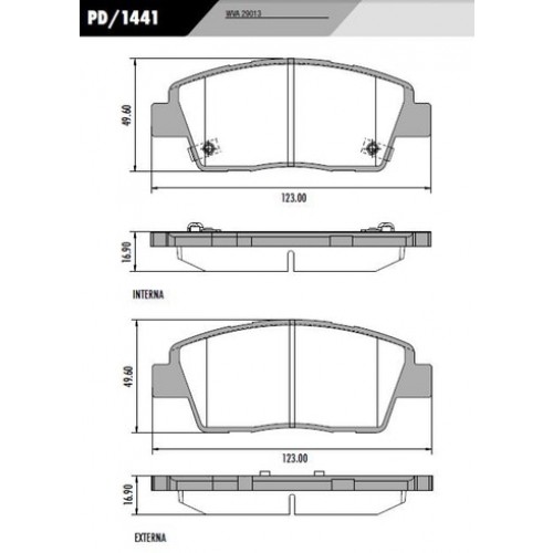 Pastilha Dianteira de Freio - Fras-le - PD/1441