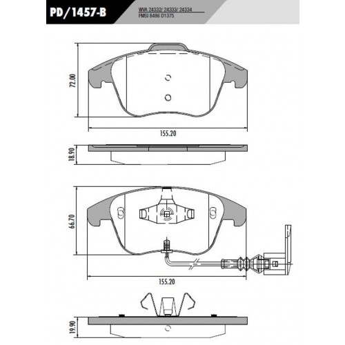 Pastilha Dianteira de Freio - Fras-le - PD/1457-B