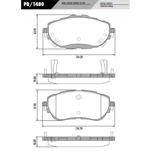 Pastilha Dianteira de Freio - Fras-le - PD/1492