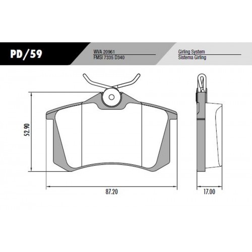 Pastilha Traseira de Freio - Fras-le - PD/59 