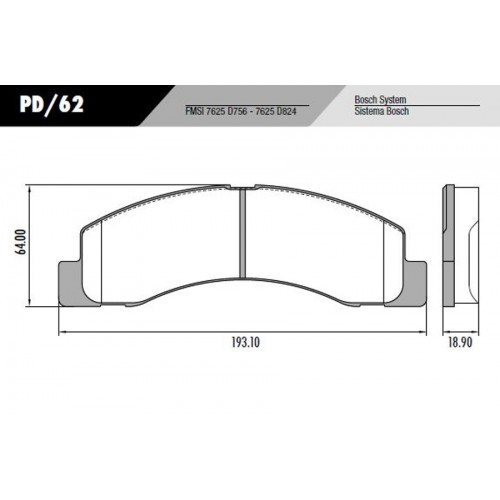 Pastilha Dianteira e Traseira de Freio - Fras-le - PD/62 NA