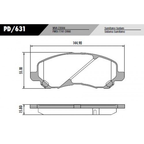 Pastilha Dianteira de Freio - Fras-le - PD/63