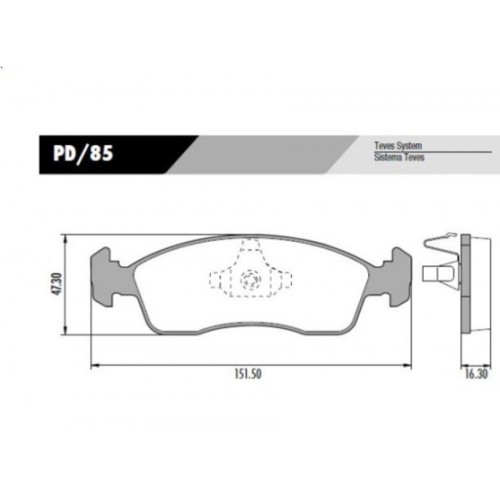 Pastilha Dianteira de Freio - Fras-le - PD/85