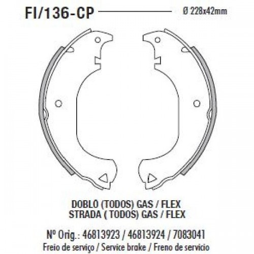 Sapata com Lona - FI/136-CP - Fras-le