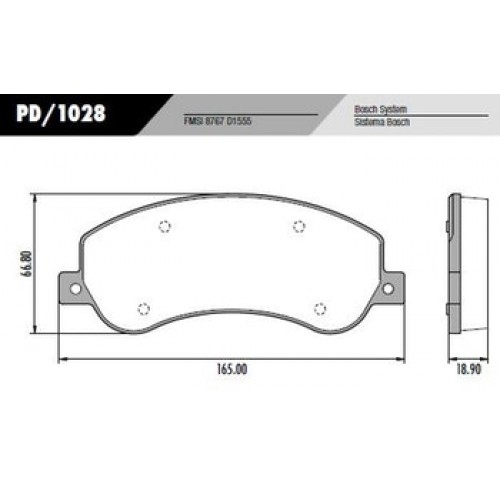 Pastilha Dianteira de freio - Fras-le - PD/1028 