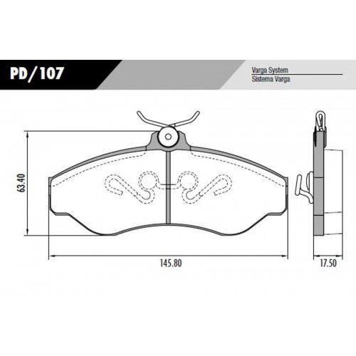 Pastilha Dianteira de freio - Fras-le - PD/107 