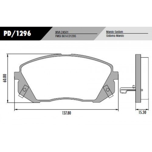 Pastilha Dianteira de Freio - Fras-le - PD/1296 