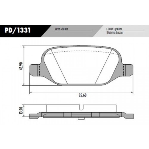 Pastilha Traseira de Freio - Fras-le - PD/1331