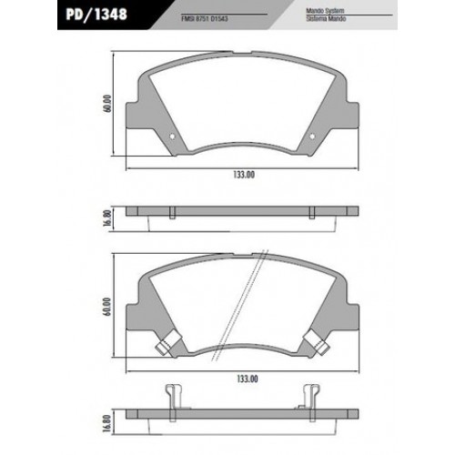 Pastilha Dianteira de Freio - Fras-le - PD/1348