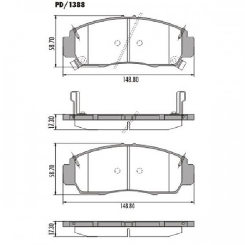Pastilha Dianteira de Freio - Fras-le - PD/1388