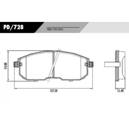 Pastilha Dianteira de Freio - Fras-le - PD/728 